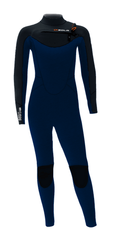 Sola Kids System 5/4mm Front Zip Wetsuit Blue Melange