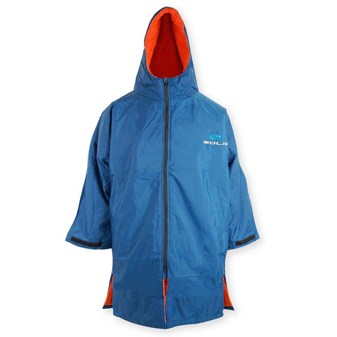 Sola Waterproof Changing Robe Coat Blue/Orange - Bob Gnarly Surf