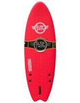 Surfworx Banshee Hybrid kids soft surfboard 5ft 6 - Red - Bob Gnarly Surf