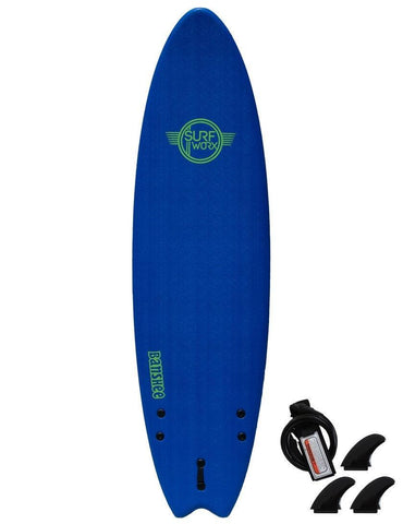 Surfworx Banshee Hybrid Soft Surfboard 7ft 0 - Navy