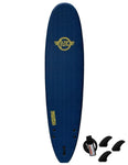 Surfworx Banshee Mini Mal Soft Surfboard 8ft 0 Midnight Blue - Bob Gnarly Surf