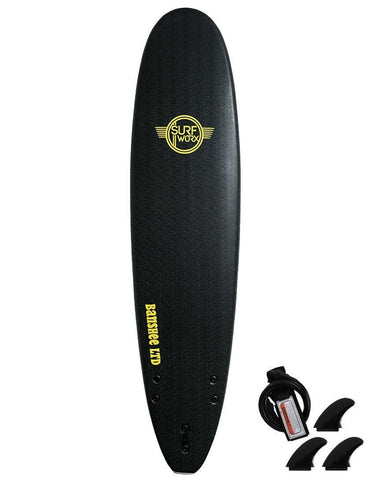 Surfworx Banshee Mini Mal Soft Surfboard Limited Edition 7ft 6 - Black