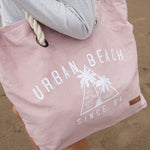 Tamri Canvas Beach Bag Pink - Bob Gnarly Surf