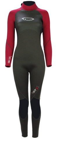 TWF XT3 Ladies 3mm Full Length Wetsuit Crimson Asphalt - Bob Gnarly Surf