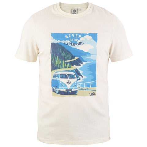 VW Mens Sorrel T-Shirt Cream-Bob Gnarly Surf