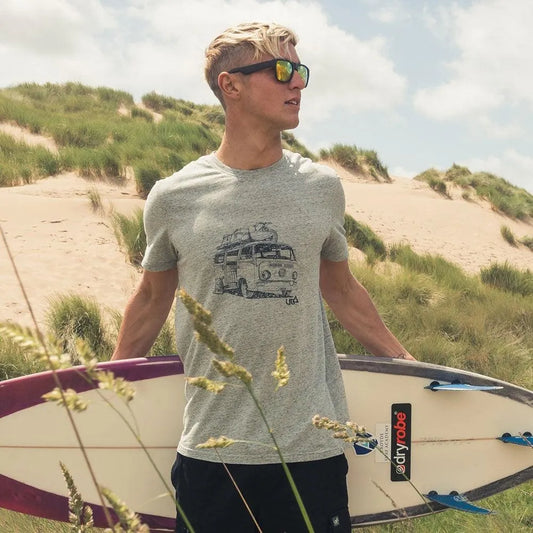 VW Mens Kunal T-Shirt Grey - Bob Gnarly Surf