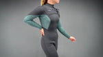 Xcel 4/3 Womens Comp Thermo Lite Tinfoil Flower Wetsuit - Bob Gnarly Surf