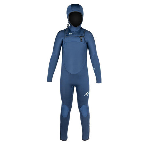 Xcel 5/4 Youth Comp Hooded Wetsuit Blue - Bob Gnarly Surf